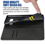 LG Stylo 6 Case, Flip Fold Leather Wallet Case with Kickstand and ID Slot, Magnetic Closure (Black)