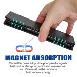 LG Stylo 6 Case, Flip Fold Leather Wallet Case with Kickstand and ID Slot, Magnetic Closure (Black)