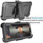Tekcoo Holster Clip Case for LG G8 / LG G8 ThinQ, [Tshell] Shock Absorbing [Built-in Screen] Secure Swivel Locking Belt Defender Full Body Kickstand Carrying Sturdy Phone Cases Cover [Gray]