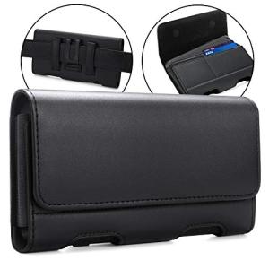 LG BECPLT Cell Phone Holder - Black Leather Belt Clip Holster Case Pouch for Velvet, Stylo 6, W41 Pro, V60 ThinQ, W31+, K92 5G, K51s, K41s, K61, K62, K71, K42, Q61, Q71, Q92 5G