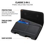 LG BECPLT Cell Phone Holder - Black Leather Belt Clip Holster Case Pouch for Velvet, Stylo 6, W41 Pro, V60 ThinQ, W31+, K92 5G, K51s, K41s, K61, K62, K71, K42, Q61, Q71, Q92 5G