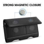 LG BECPLT Cell Phone Holder - Black Leather Belt Clip Holster Case Pouch for Velvet, Stylo 6, W41 Pro, V60 ThinQ, W31+, K92 5G, K51s, K41s, K61, K62, K71, K42, Q61, Q71, Q92 5G