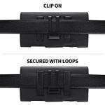 LG BECPLT Cell Phone Holder - Black Leather Belt Clip Holster Case Pouch for Velvet, Stylo 6, W41 Pro, V60 ThinQ, W31+, K92 5G, K51s, K41s, K61, K62, K71, K42, Q61, Q71, Q92 5G