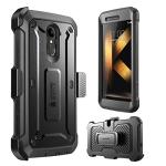 SupCase UB PRO Case for LG K30, Full-Body Rugged Drop-Proof Case with Built-in Screen Protector and Rotating Belt Clip Holster for LG K30 / LG Premier Pro/LG K10 2018 Release (Black)