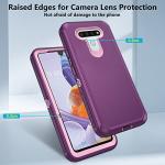 Asuwish Phone Case for LG Stylo 6/Stylo6 Plus/K71 Stylus with Tempered Glass Screen Protector and Cell Cover Hybrid Shockproof Hard Protective Accessories LGStylo6 6+ 6plus Style 06 Six 2020 Purple