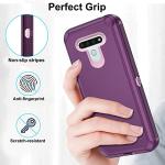 Asuwish Phone Case for LG Stylo 6/Stylo6 Plus/K71 Stylus with Tempered Glass Screen Protector and Cell Cover Hybrid Shockproof Hard Protective Accessories LGStylo6 6+ 6plus Style 06 Six 2020 Purple