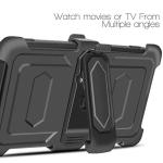JACKPOT WIRELESS for LG V60 ThinQ Case Heavy Duty Shock-Absorption/High Impact Resistant Armor Built in Screen Holster Defender Case with Kickstand + Swivel Belt Clip Holster for LG V60 ThinQ (Black)