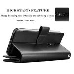 NJJEX Compatible with LG Stylo 5 Case/LG Stylo 5X/Stylo 5V/Stylo 5 Plus Wallet Case, [9 Card Slots] PU Leather Card Holder Folio Flip [Detachable][Kickstand] Magnetic Phone Cover & Lanyard [Black]