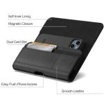 CoverON Holster for Google Pixel 10 9 Pro XL 9a / 8 Pro 7 Pro 6 Pro/Pixel 7 6 5A 4A 4 XL - Cell Phone Case Belt Clip ID Card Carrying Black Leather Pouch (Fits with Otterbox or Any Case on)