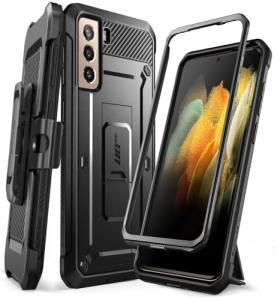 SUPCASE for Samsung Galaxy S21 5G Case with Satnd (Unicorn Beetle Pro), [Built-in Belt Clip] Heavy Duty Shockproof Protective Phone Case Without Built-in Screen Protector for Galaxy S21, Black
