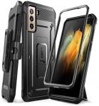 SUPCASE for Samsung Galaxy S21 5G Case with Satnd (Unicorn Beetle Pro), [Built-in Belt Clip] Heavy Duty Shockproof Protective Phone Case Without Built-in Screen Protector for Galaxy S21, Black