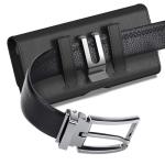 CoverON Holster for Google Pixel 10 9 Pro XL 9a / 8 Pro 7 Pro 6 Pro/Pixel 7 6 5A 4A 4 XL - Cell Phone Case Belt Clip ID Card Carrying Black Leather Pouch (Fits with Otterbox or Any Case on)