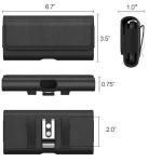 CoverON Holster for Google Pixel 10 9 Pro XL 9a / 8 Pro 7 Pro 6 Pro/Pixel 7 6 5A 4A 4 XL - Cell Phone Case Belt Clip ID Card Carrying Black Leather Pouch (Fits with Otterbox or Any Case on)