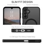 BENTOBEN Magnetic for Galaxy A15 5G Phone Case, Samsung A15 5G Case,[Compatible with MagSafe] Translucent Matte Slim Shockproof Women Men Protective Case Cover for Samsung A15 5G, Black