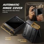 TONGATE for Motorola Razr 2025/Razr 2024 Case with Privacy Screen Protector, [Stand & Belt-Clip] [Hinge Protection Cover] [Anti-Slip], Full-Body Military Grade Protective Phone Case, Black