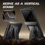 TONGATE for Motorola Razr 2025/Razr 2024 Case with Privacy Screen Protector, [Stand & Belt-Clip] [Hinge Protection Cover] [Anti-Slip], Full-Body Military Grade Protective Phone Case, Black