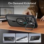 ESR for iPhone 13 Pro Max Case with Stand, Compatible with MagSafe, Full-Body Military-Grade Drop Proof Case with Built-in 9H+ Tempered Glass Screen Protector, Armor Series, Clear Black