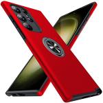 JAME for S23 Ultra Case, Slim Soft Bumper Case for Galaxy S23 Ultra, with Ring Holder Kickstand for Samsung S23 Ultra Cover, Military-Grade Protection for Samsung Galaxy S23 Ultra Case, Red