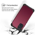 BENTOBEN Compatible with Samsung A71 5G Case, 3 Layer Hybrid Hard PC Soft Rubber Heavy Duty Rugged Bumper Shockproof Anti Slip Full-Body Protective Phone Cover for Samsung A71 5G 2020, Wine Red
