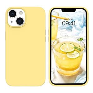 BENTOBEN Compatible with iPhone 14 Case, Liquid Silicone Gel Rubber Bumper Microfiber Lining Hard Back Shockproof Protective Phone Cover for iPhone 14 6.1",Yellow