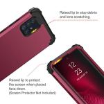 BENTOBEN Compatible with Samsung A71 5G Case, 3 Layer Hybrid Hard PC Soft Rubber Heavy Duty Rugged Bumper Shockproof Anti Slip Full-Body Protective Phone Cover for Samsung A71 5G 2020, Wine Red