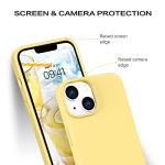 BENTOBEN Compatible with iPhone 14 Case, Liquid Silicone Gel Rubber Bumper Microfiber Lining Hard Back Shockproof Protective Phone Cover for iPhone 14 6.1",Yellow