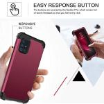 BENTOBEN Compatible with Samsung A71 5G Case, 3 Layer Hybrid Hard PC Soft Rubber Heavy Duty Rugged Bumper Shockproof Anti Slip Full-Body Protective Phone Cover for Samsung A71 5G 2020, Wine Red