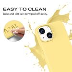 BENTOBEN Compatible with iPhone 14 Case, Liquid Silicone Gel Rubber Bumper Microfiber Lining Hard Back Shockproof Protective Phone Cover for iPhone 14 6.1",Yellow