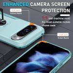 for Google Pixel 10/10 Pro Case with Screen Protector + Camera Lens Protector,Heavy Duty Shockproof Full Body Protective Cover Built in Rotatable Metal Ring Holder Kickstand,2025 Mint Green