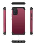 BENTOBEN Compatible with Samsung A71 5G Case, 3 Layer Hybrid Hard PC Soft Rubber Heavy Duty Rugged Bumper Shockproof Anti Slip Full-Body Protective Phone Cover for Samsung A71 5G 2020, Wine Red