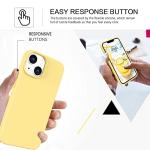 BENTOBEN Compatible with iPhone 14 Case, Liquid Silicone Gel Rubber Bumper Microfiber Lining Hard Back Shockproof Protective Phone Cover for iPhone 14 6.1",Yellow