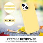 BENTOBEN Compatible with iPhone 14 Case, Liquid Silicone Gel Rubber Bumper Microfiber Lining Hard Back Shockproof Protective Phone Cover for iPhone 14 6.1",Yellow