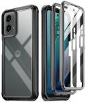 Poetic Guardian Case for Motorola Moto G 5G 2024 [Not Fit 2023 Version], [20FT Mil-Grade Drop Tested], Full-Body Shockproof Cover with Built-in Screen Protector, Black/Clear