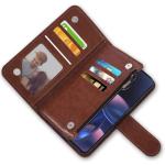 Asuwish Phone Case for Motorola Moto Edge 2022/MotoEdge 5G UW 2022 Wallet Cover with Tempered Glass Screen Protector and Flower Flip Credit Card Holder Cell Gen 3 XT2205-1 XT2205-2 6.6 Women Men Brown