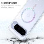 BENTOBEN Magnetic for Google Pixel 10 Case, Clear Crystal Glitter Google Pixel 10 Phone Case Compatible with MagSafe, Shockproof Sparkly Cute Women Girl Cover for Pixel 10 6.3 inch, Clear Glitter