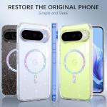 BENTOBEN Magnetic for Google Pixel 10 Case, Clear Crystal Glitter Google Pixel 10 Phone Case Compatible with MagSafe, Shockproof Sparkly Cute Women Girl Cover for Pixel 10 6.3 inch, Clear Glitter