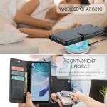 FLIPALM Wallet Case for Moto G 5G 2025, RFID Blocking Credit Card Holder, PU Leather Folio Flip Kickstand Protective Shockproof Cover for Motorola Moto G 5G 2025 (Black)