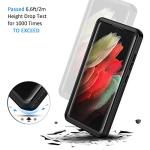 Lanhiem for Samsung Galaxy S21 Ultra Case, IP68 Waterproof Dustproof, Built-in Screen Protector, Rugged Full Body Shockproof Protective Phone Cover for Galaxy S21 Ultra 5G 6.8 Inch, Black