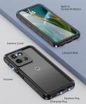 Beasyjoy for Moto G 5G 2025 Case Waterproof, IP68 Underwater with Built-in Screen Protector, Full Body Military Grade Shockproof Dustproof Protective Rugged Cover for Motorola G 5G 2025, Black