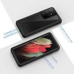 Lanhiem for Samsung Galaxy S21 Ultra Case, IP68 Waterproof Dustproof, Built-in Screen Protector, Rugged Full Body Shockproof Protective Phone Cover for Galaxy S21 Ultra 5G 6.8 Inch, Black