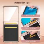 Caka Bling Case for Motorola Razr 2024/2025 Case [NOT for Plus or Ultra], with Finger Ring Holder & Built-in Screen Protector, Slim Thin Protective Phone Cover for Moto Razr 2024 & 2025 - Rose Gold