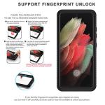 Lanhiem for Samsung Galaxy S21 Ultra Case, IP68 Waterproof Dustproof, Built-in Screen Protector, Rugged Full Body Shockproof Protective Phone Cover for Galaxy S21 Ultra 5G 6.8 Inch, Black