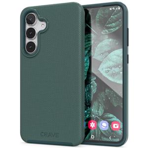 Crave Compatible with Samsung Galaxy S25 FE Case, Shockproof Protection Dual Layer Case for Samsung Galaxy S25 FE - Forest Green