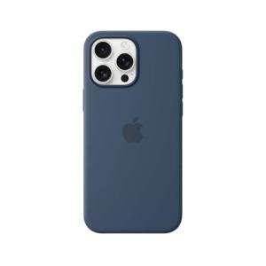 Apple iPhone 16 Pro Max Silicone Case with MagSafe and Camera Control: Lightweight Phone Case, Wireless Charging Compatible, Smooth Matte Finish; Denim