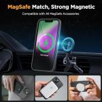 Miracase Magnetic for iPhone 14 Case 6.1 inch (Compatible with MagSafe)（with 2X Screen Protectors） Military-Grade Protection, Anti-Fingerprint Translucent Matte Phone Case Cover, Black