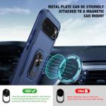 Bonkier for Google Pixel 10 Case [15 FT Military Grade Drop Protection] with Screen Protector & Lens Protector Heavy-Duty Shockproof Kickstand Case for Pixel 10 Dark Blue