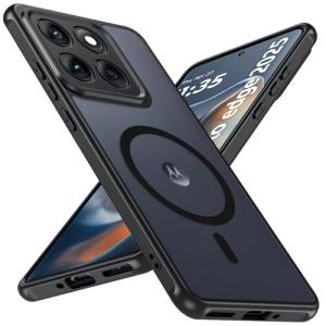 For Motorola Edge 2025 Case, Magnetic [38 N52 Magnets] Military Grade Drop Protection moto edge 2025 case - Raised Camera Lips Slim Matte Anti-Slip Phone Cover Case For Motorola Edge 2025, Black