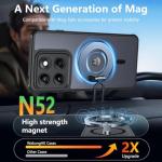 For Motorola Edge 2025 Case, Magnetic [38 N52 Magnets] Military Grade Drop Protection moto edge 2025 case - Raised Camera Lips Slim Matte Anti-Slip Phone Cover Case For Motorola Edge 2025, Black