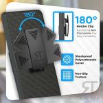 Designed for Motorola Edge Plus 2022 / Plus 5G UW/Edge Pro 30 - XT22011 Case with Belt Clip Holster - Kickstand Cover Phone Case - Black