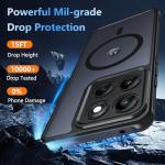 For Motorola Edge 2025 Case, Magnetic [38 N52 Magnets] Military Grade Drop Protection moto edge 2025 case - Raised Camera Lips Slim Matte Anti-Slip Phone Cover Case For Motorola Edge 2025, Black